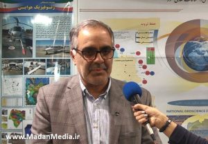 علیرضا شهیدی رئیس سازمان زمین شناسی در نمایشگاه معدن رینوتکس (ربع رشیدی) 2019